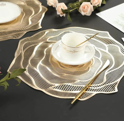 Flower Shaped Table Mat Set of 6 (16x16 Inches) - The Gharnish - A Unit of Satkala Creations
