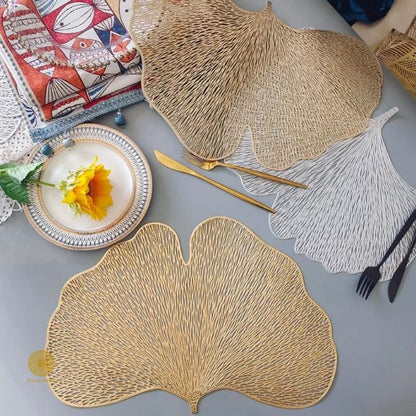 Leaf Design Dinning Table Mat - Set of 6 - The Gharnish - A Unit of Satkala Creations