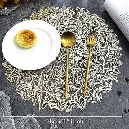 Leaf Design Dinning Table Mat - Set of 6 - The Gharnish - A Unit of Satkala Creations