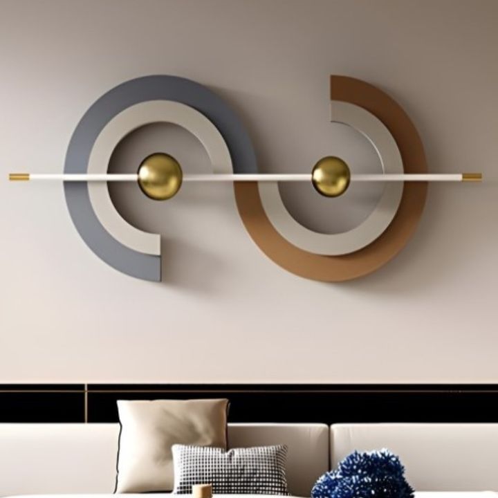 Abstract iron wall art by The Gharnish featuring intricate, modern metal design for contemporary wall decor.