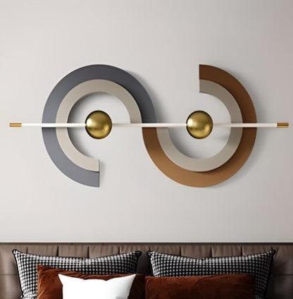 Abstract iron wall art by The Gharnish featuring modern, artistic metal design for contemporary home decor.