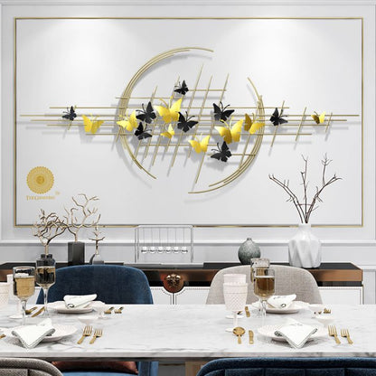 Butterfly Ring Panel Wall Art (50x23 Inches) - The Gharnish - A Unit of Satkala Creations