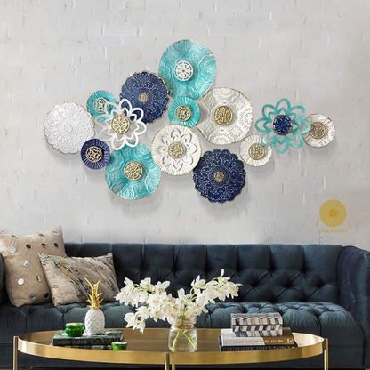 Designer Metallic Circles Wall Art (48x24 Inches ) - The Gharnish - A Unit of Satkala Creations