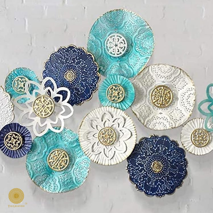 Designer Metallic Circles Wall Art (48x24 Inches ) - The Gharnish - A Unit of Satkala Creations