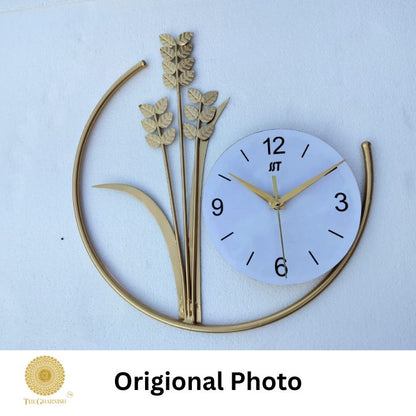 Half Circle Wall Clock (16 Inches Dia) - The Gharnish - A Unit of Satkala Creations