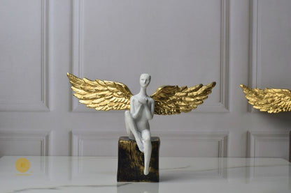 Fairy with Golden Wings (9x7 Inches) - The Gharnish - A Unit of Satkala Creations