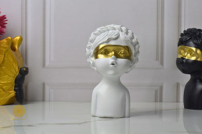Golden Eye Baby Sclupture | Uniquely Crafted Table Top Decorative Showpiece ( 5x8 Inches) - The Gharnish - A Unit of Satkala Creations