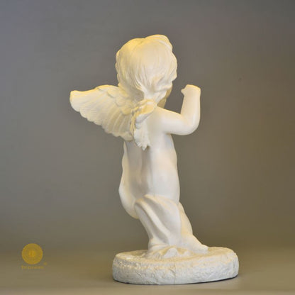 Abstract baby angel statue by The Gharnish, decorative figurine for home and office decor.