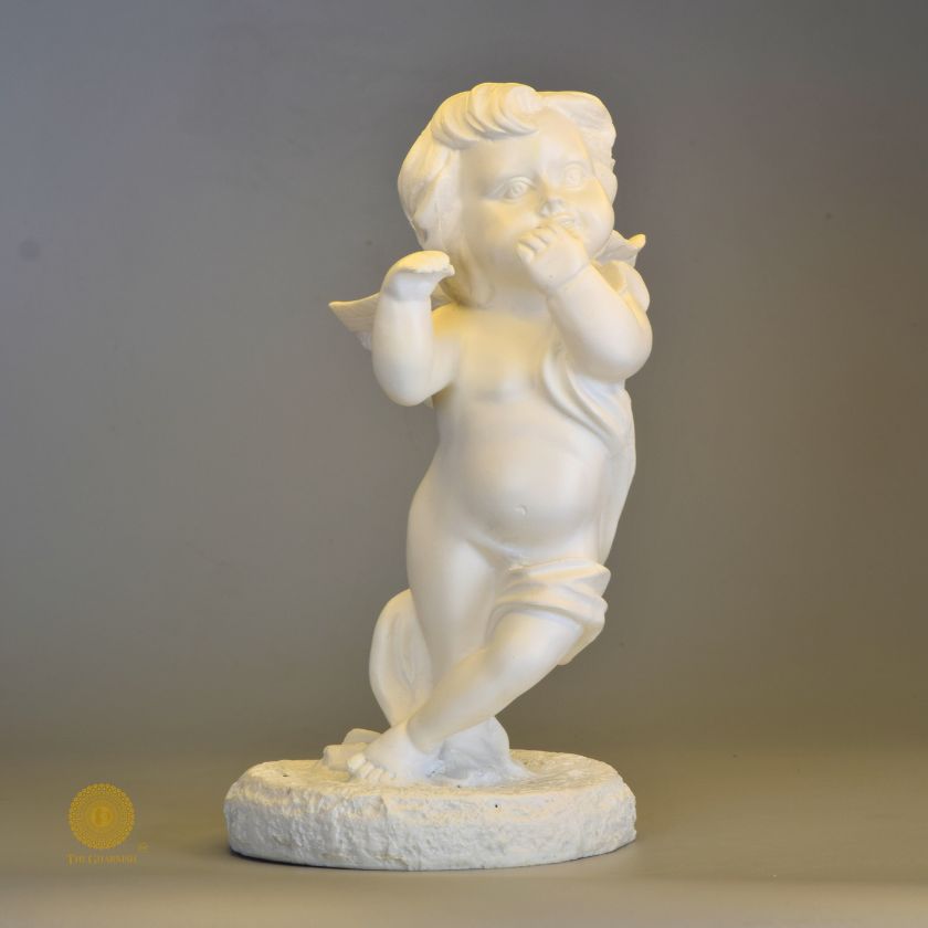 Abstract Baby Angel Statue by The Gharnish, decorative figurine for home or office display.