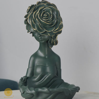 Cute Lady Platter (7x10 Inches) - The Gharnish - A Unit of Satkala Creations