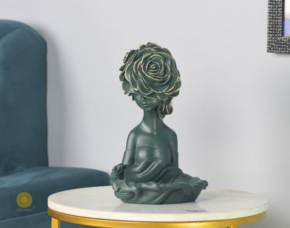 Cute Lady Platter (7x10 Inches) - The Gharnish - A Unit of Satkala Creations