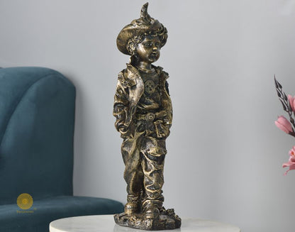 Ancient Antique Golden Boy Statue - The Gharnish - A Unit of Satkala Creations