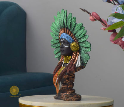 Traditional Trible Decorated Women Statue / Modren Art - The Gharnish - A Unit of Satkala Creations