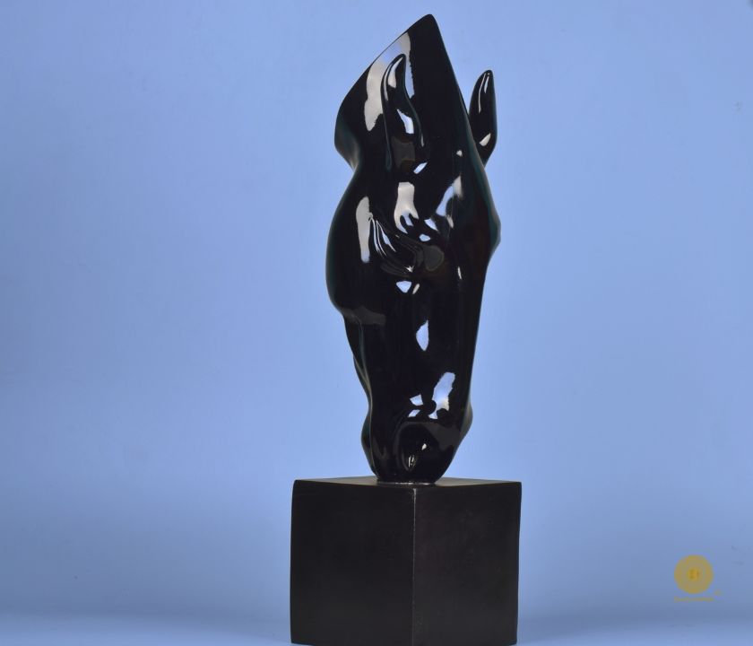 Limited edition black horse head statue by The Gharnish, detailed animal figurine for collectors and decor.