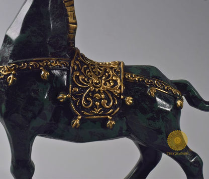 Decorative Marching Horse centre table showpiece by The Gharnish, detailed animal figurine for home decor display.