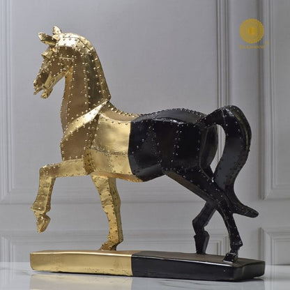 Stallion Nailed Horse Resin Statue - The Gharnish - A Unit of Satkala Creations