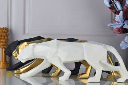 Surreal Panther Figurine - Golden - The Gharnish - A Unit of Satkala Creations