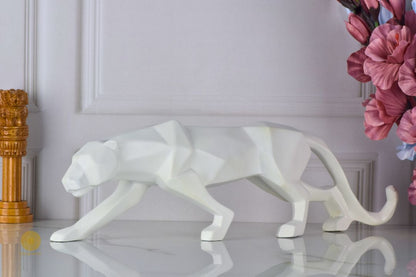 Surreal Panther Figurine - White - The Gharnish - A Unit of Satkala Creations