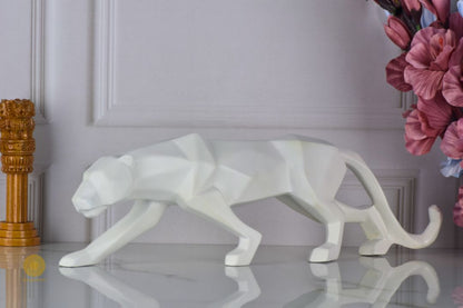 Surreal Panther Figurine - White - The Gharnish - A Unit of Satkala Creations