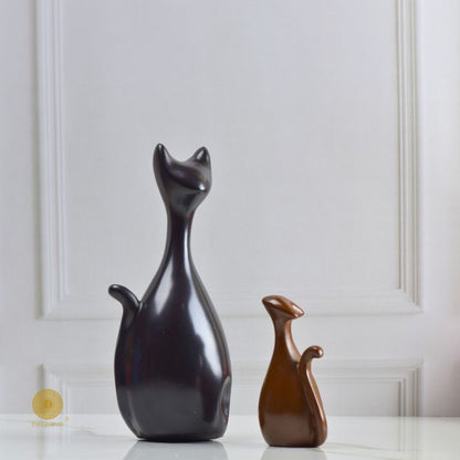 Cat Family Figurine Table Top Decor - The Gharnish - A Unit of Satkala Creations