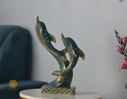 Beauty of Dolphin Fgurines - The Gharnish - A Unit of Satkala Creations