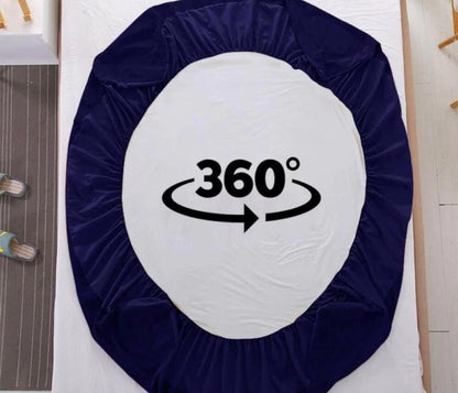 Premium quality terry cotton waterproof mattress protector from The Gharnish, showing soft terry surface and waterproof fabric.