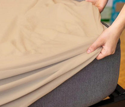 Premium quality Terry cotton waterproof mattress protector from The Gharnish, soft and durable bedding for bed protection.