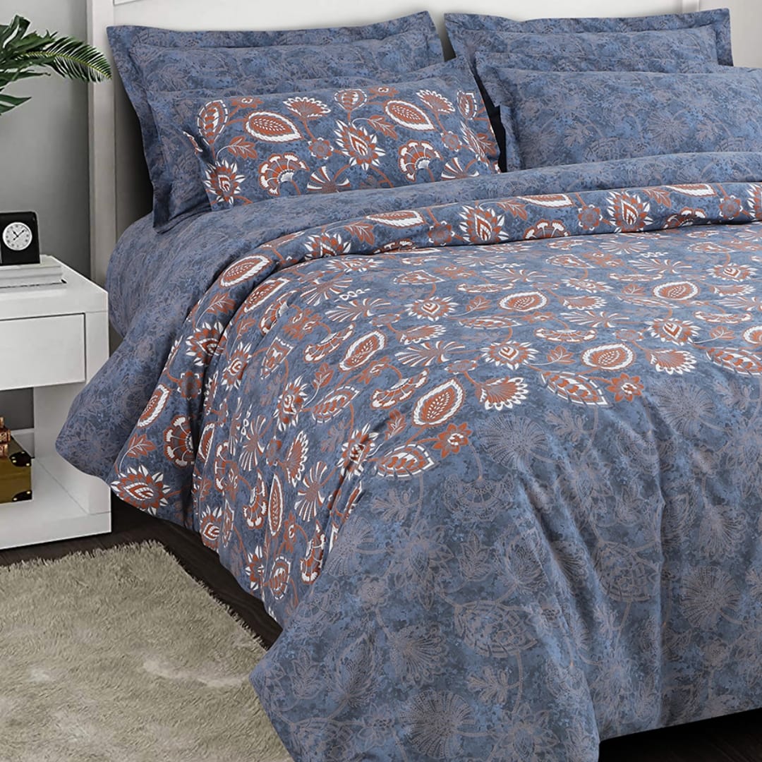 Pure white cotton bedsheet from The Gharnish vintage bedding set, showcasing soft, 100% cotton fabric with classic design.