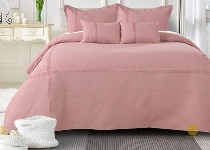 Premium quilted 8-piece bedding set by The Gharnish, featuring cozy, stylish design with matching pillows and bedspread.