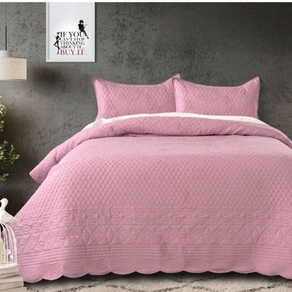 CRIMSON ANANTARA EMBROIDERY & QUILTED  BEDCOVERS - The Gharnish - A Unit of Satkala Creations
