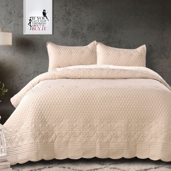 CRIMSON ANANTARA EMBROIDERY & QUILTED  BEDCOVERS - The Gharnish - A Unit of Satkala Creations