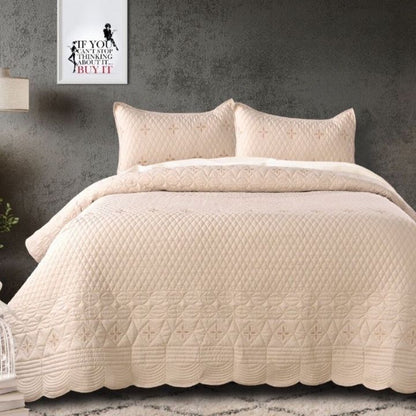 CRIMSON ANANTARA EMBROIDERY & QUILTED  BEDCOVERS - The Gharnish - A Unit of Satkala Creations
