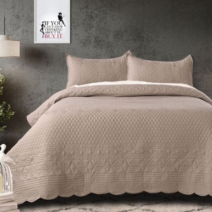 CRIMSON ANANTARA EMBROIDERY & QUILTED  BEDCOVERS - The Gharnish - A Unit of Satkala Creations