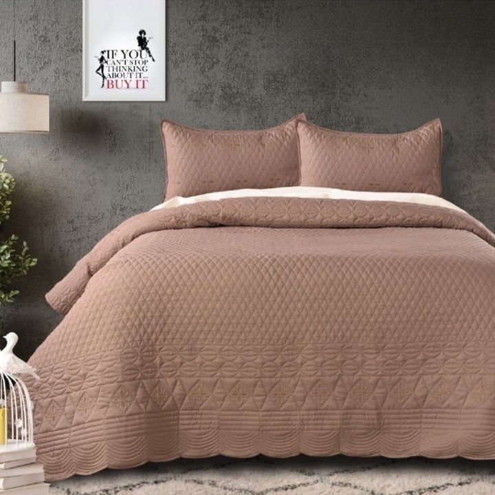 CRIMSON ANANTARA EMBROIDERY & QUILTED  BEDCOVERS - The Gharnish - A Unit of Satkala Creations
