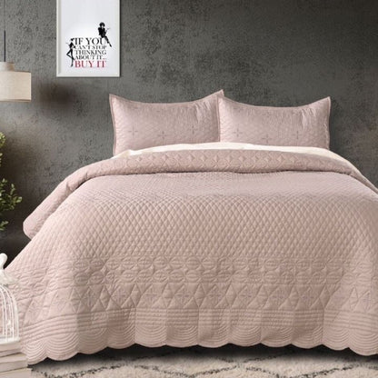CRIMSON ANANTARA EMBROIDERY & QUILTED  BEDCOVERS - The Gharnish - A Unit of Satkala Creations