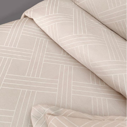 Egyptian Cotton 400 TC king size bedding set by The Gharnish with three matching pillowcases and duvet cover in a stylish design.
