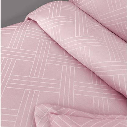 Egyptian Cotton 400 TC king size bedding set by The Gharnish with three matching pillowcases and duvet cover on a bed.