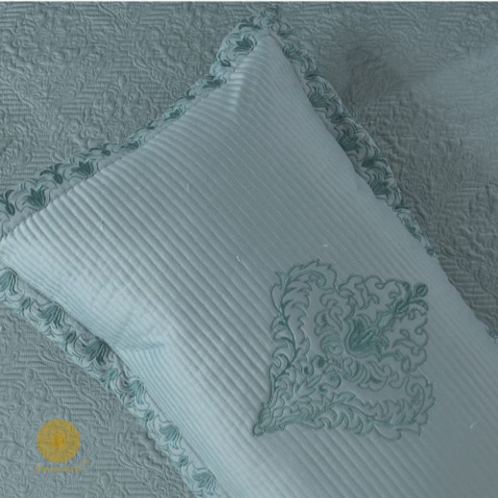 Estorado Premium Cotton Quilted Bedcover by The Gharnish, soft and luxurious bedding with intricate stitching in a stylish design.