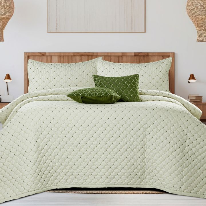 Luxury 5-Piece Quilted Bedding Set – Bedcover, Pillow & Cushion Covers - The Gharnish - A Unit of Satkala Creations