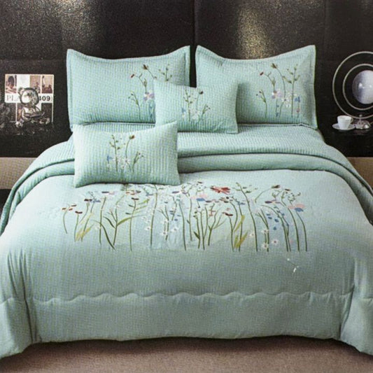 Luxury Bedding 6-piece set by The Gharnish featuring elegant, soft bedding with decorative pillows and coordinated design.