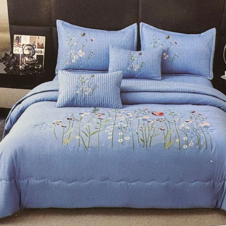 Luxury bedding 6-piece set by The Gharnish, featuring elegant, soft fabric and coordinated bedding accessories for a stylish bedroom look.