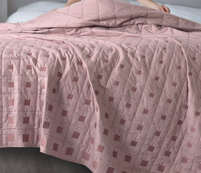Luxury quilted bedcover 6-piece bedding set by The Gharnish featuring elegant stitching and plush fabric for a sophisticated bedroom look.