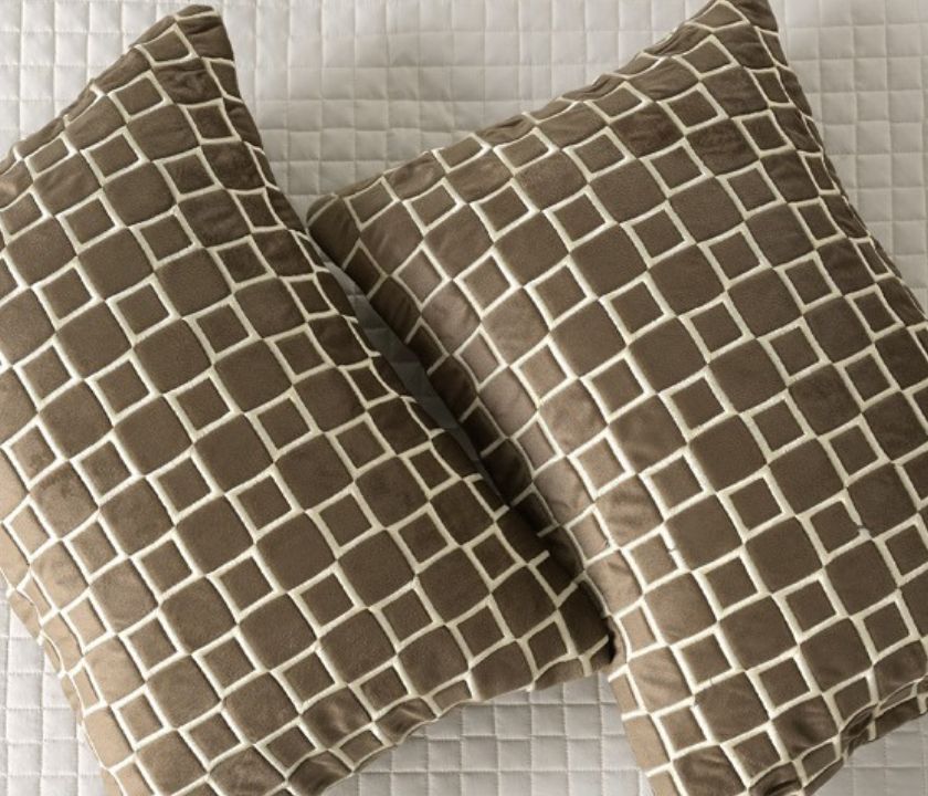 Luxury quilted bedcover 6-piece bedding set by The Gharnish, showcasing elegant stitching and plush fabric for a stylish bedroom look.