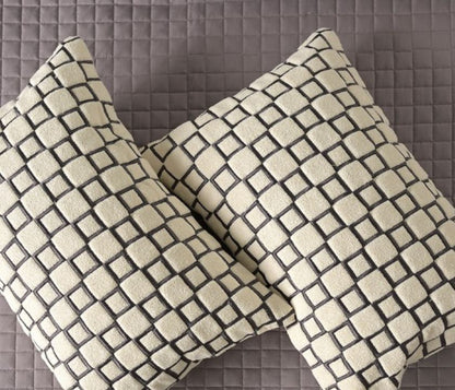 Luxury quilted bedcover 6-piece bedding set by The Gharnish, featuring elegant stitching and plush fabric for a stylish bedroom look.