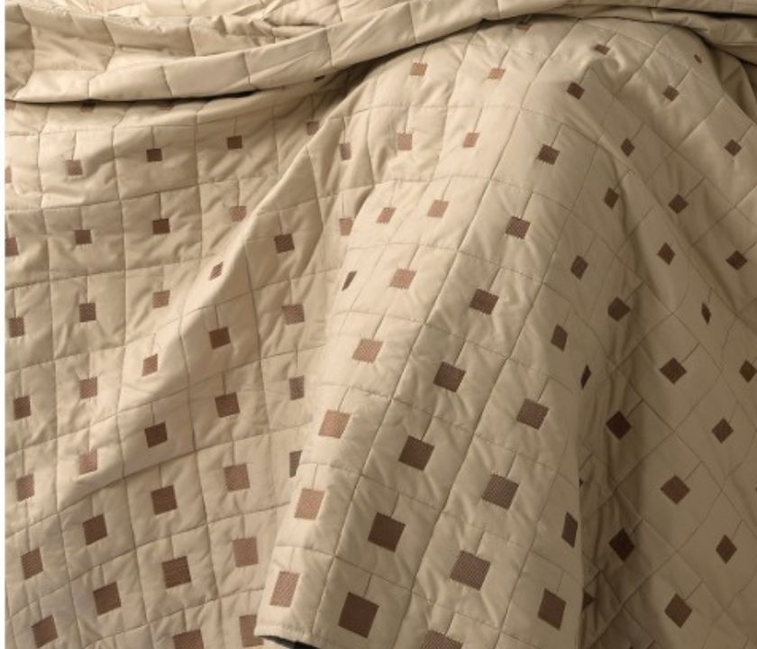 Luxury quilted bedcover 6-piece bedding set by The Gharnish, featuring elegant stitching and soft fabric for a sophisticated bedroom look.
