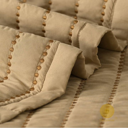 Moon Light Designer Quilted Bedding Set of 5 Pcs by The Gharnish, featuring stylish, soft bedding with moon light pattern.