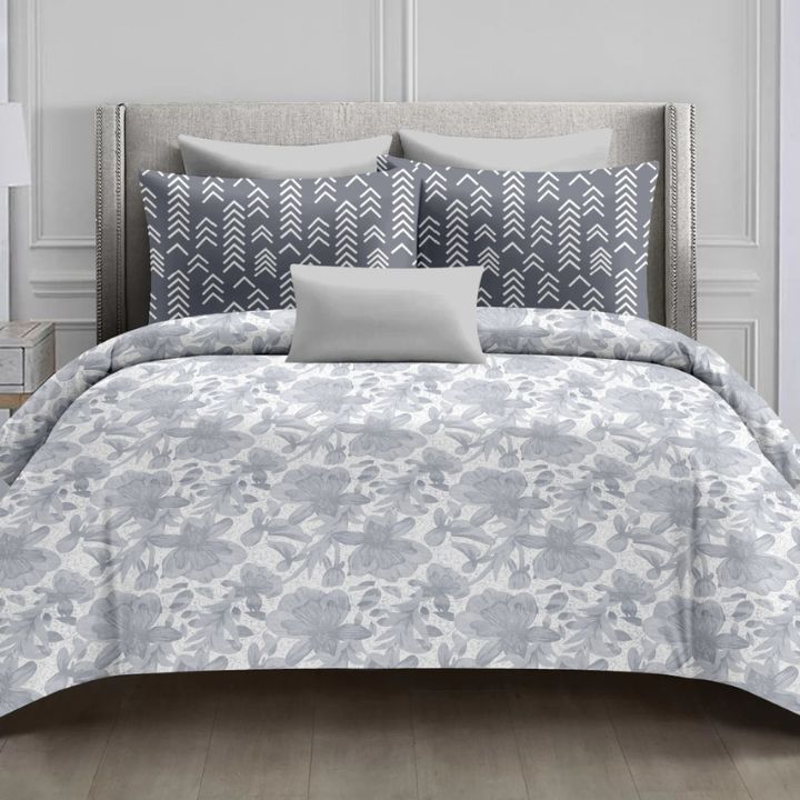Nature Bliss 100% Cotton Double Bedsheet – Soft & Breathable with Pillow Covers - The Gharnish - A Unit of Satkala Creations