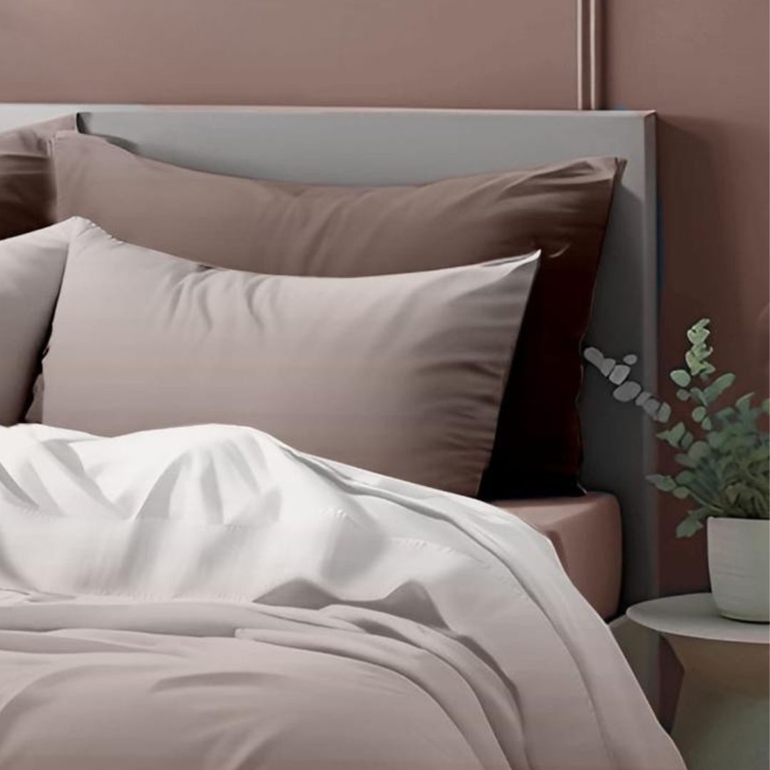 Colorful cotton bedding set of 3 by The Gharnish featuring ombre design and 300 TC thread count, ideal for stylish bedroom decor.