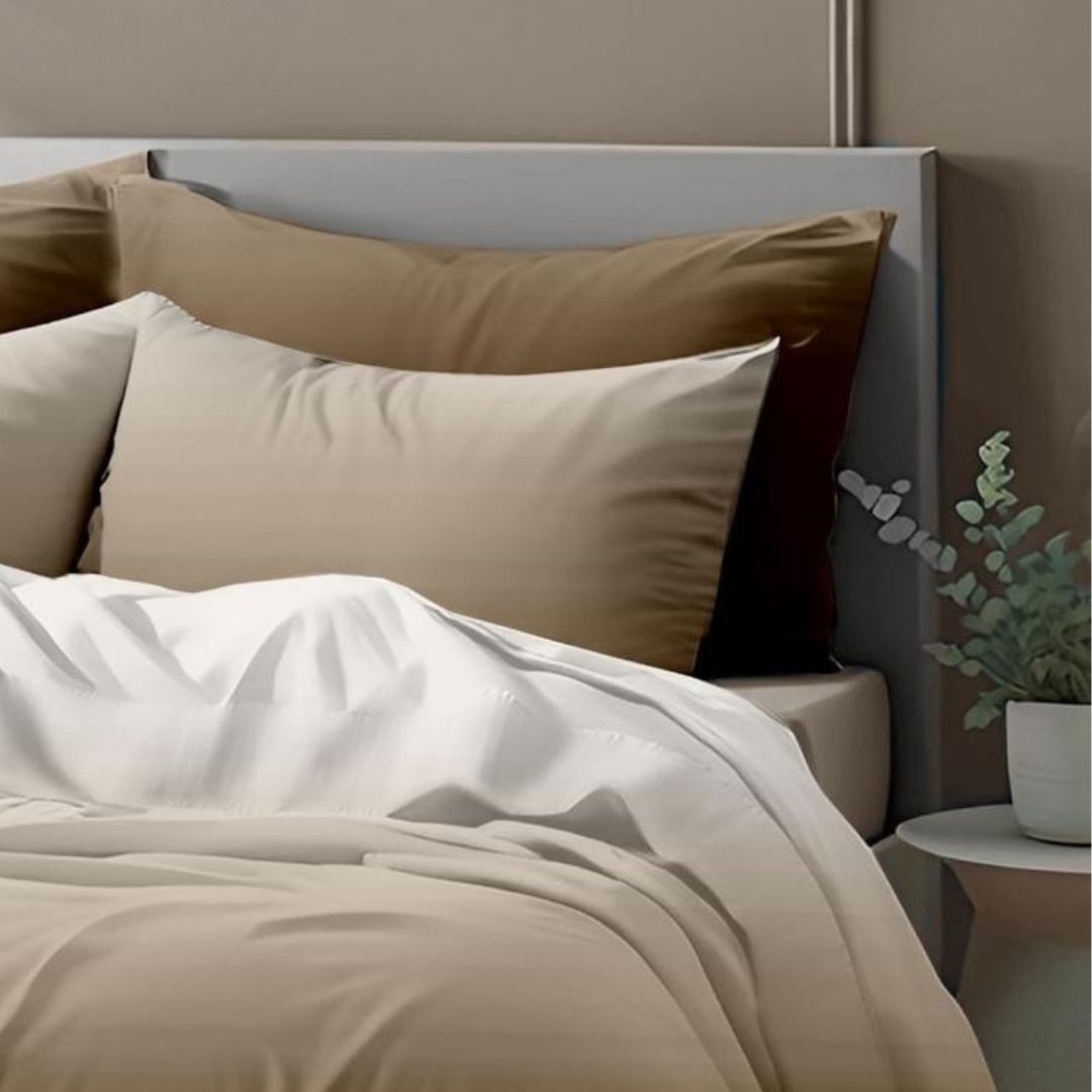 Colorful cotton bedding set of 3 by The Gharnish featuring Ombrey design, 300 TC for soft, vibrant bedroom decor.