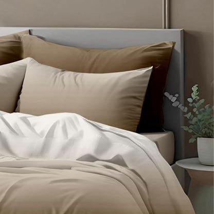 Colorful cotton bedding set of 3 by The Gharnish featuring Ombrey design, 300 TC for soft, vibrant bedroom decor.